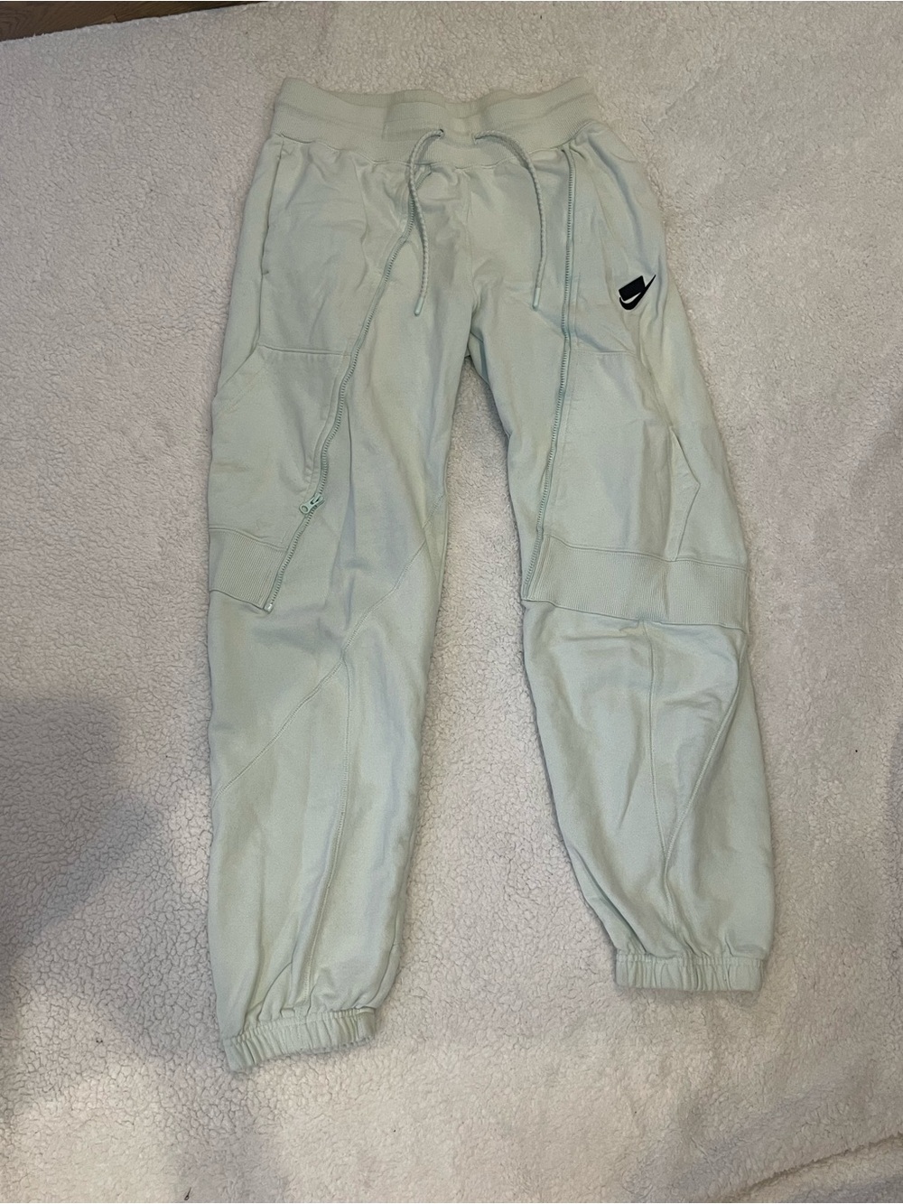 Nike Light Mint Cargo Joggers with Black Swoosh